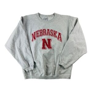 The Cotton Exchange Nebraska Long Sleeve Cotton Polyester Sweatshirt Mens Size L